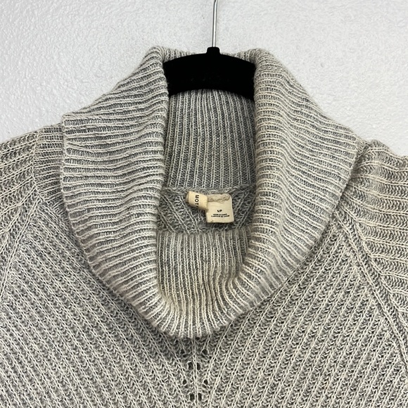 Moth turtleneck tie front grey sweater - Picture 3 of 5